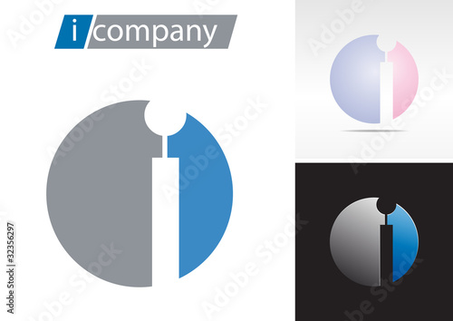 Logo spherical letter I # Vector