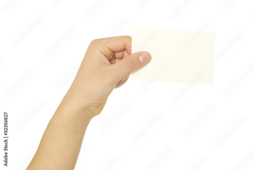 Obraz premium card blank in a hand