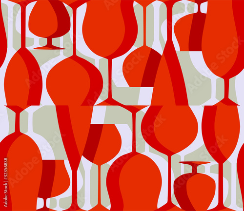 seamless background with wine glasses
