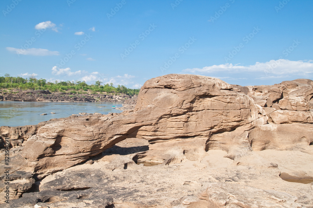 The Amazing of Rock,Natural of Rock Canyon as Turtle in Khong Ri