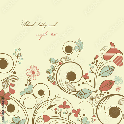 Vintage floral background