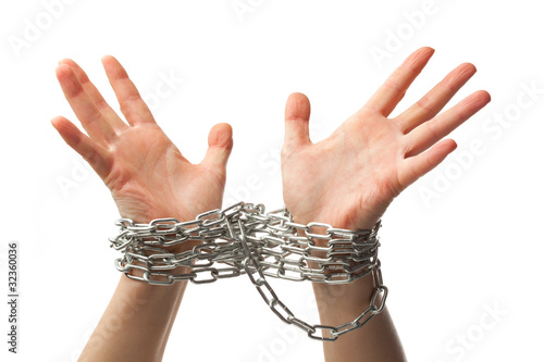 two chained hands