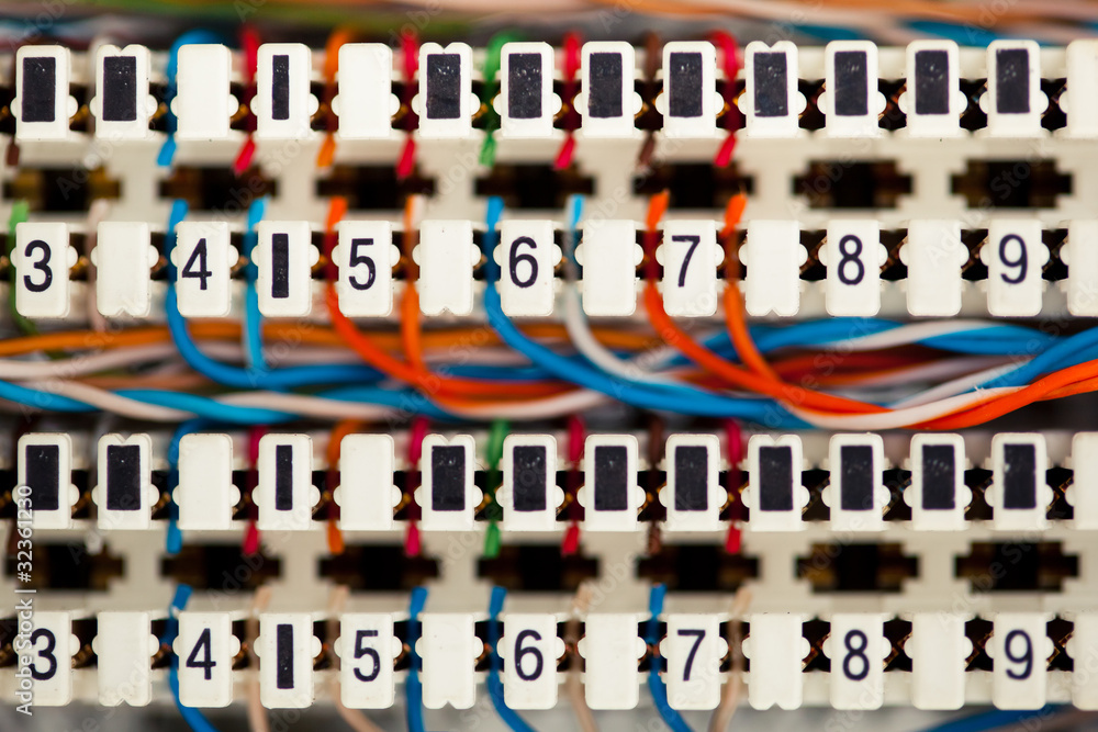 telephone switchboard panel with wires telephone switchboard panel with wires