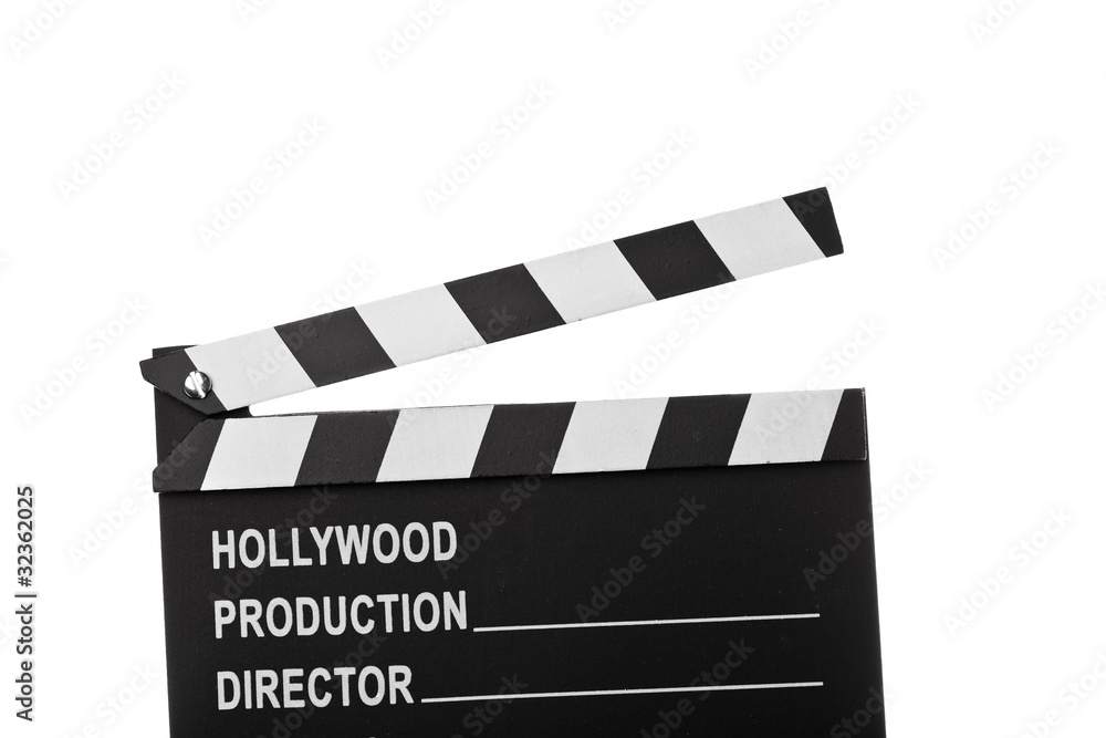 Obraz premium clapper board isolated on white