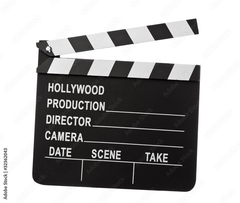 Obraz premium clapper board isolated on white
