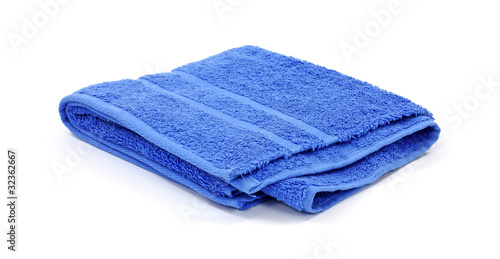 Canvas Print Blue terrycloth bath towel