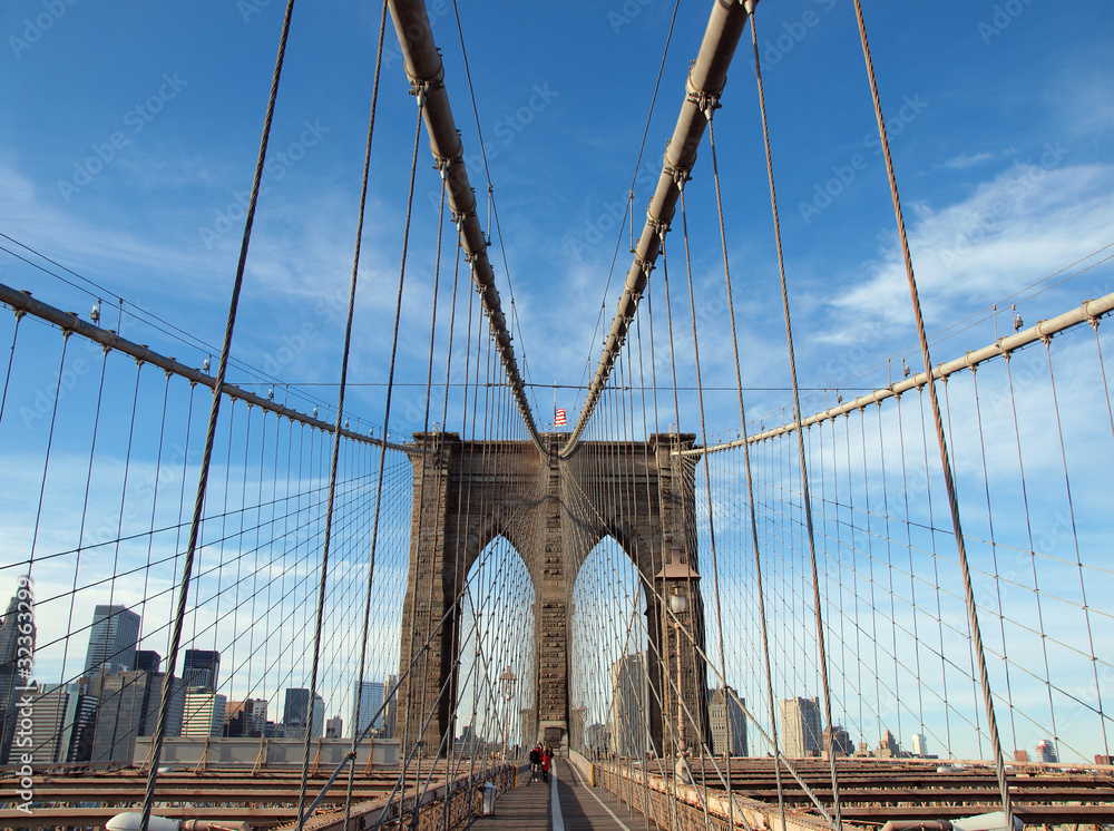 Fototapeta premium Brooklyn Bridge passaggio pedonale