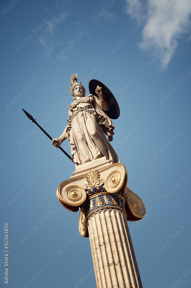 Statue of Athena goddess of knowledge. Statue of Athena goddess of knowledge.
