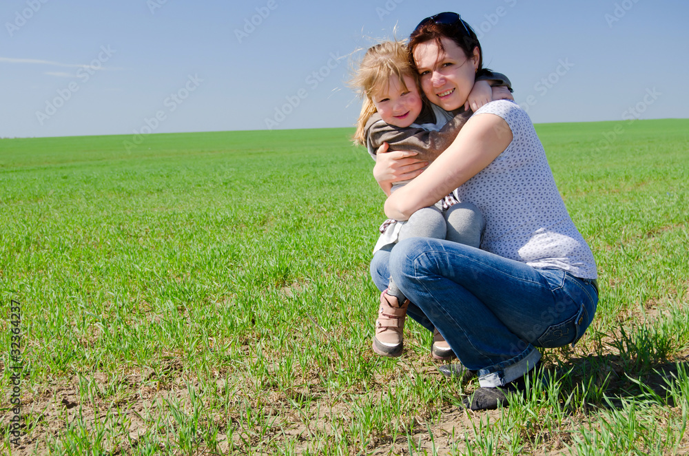 Fototapeta premium Mum with a daughter