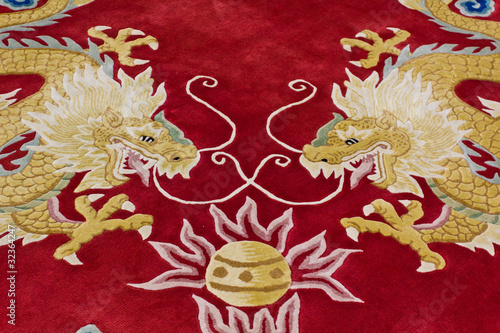 Dragon image on the carpet