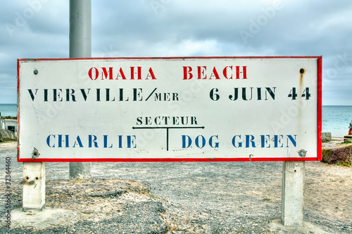 Panneau Omaha Beach - Vierville-Sur-Mer