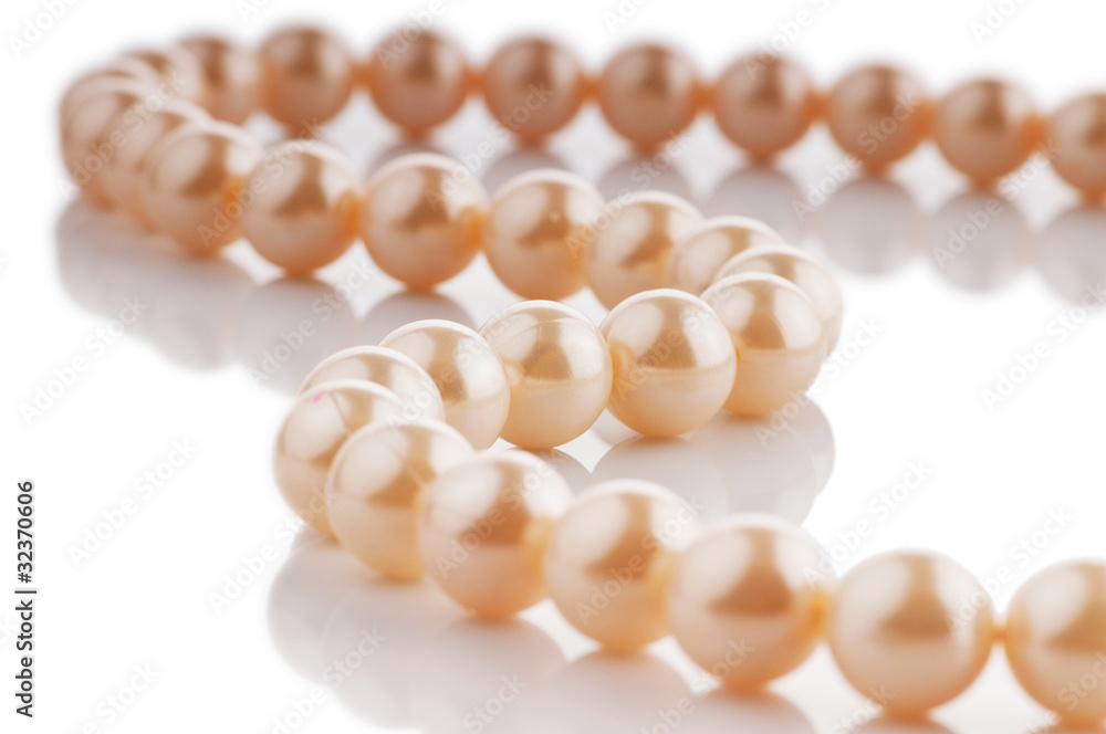 Pearl necklace in fashion and beauty concept Pearl necklace in fashion and beauty concept