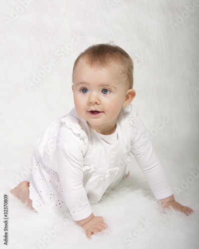 Wallpaper Mural baby girl in christening gown Torontodigital.ca