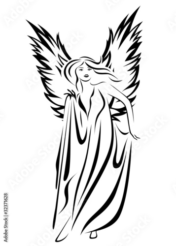 beautiful angel vector illustration