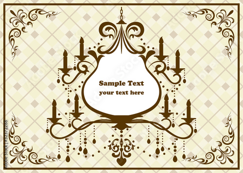 Chandelier brown frame