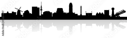 Obraz na płótnie Skyline Duisburg w salonie
