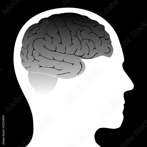 human brain symbol vector