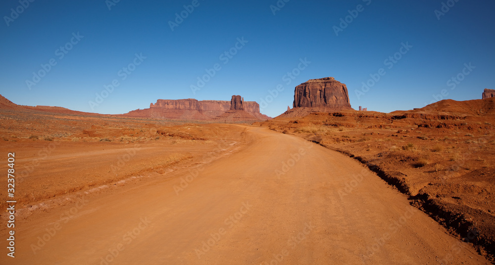 Dirt Road Through Monument Valley Dirt Road Through Monument Valley