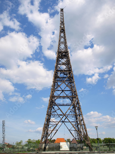 The old wooden tower radio Gliwice (wooden building the world's