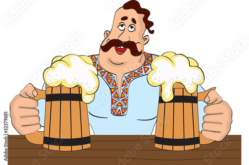 man with beer