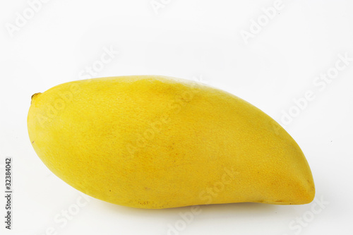 ripe mango on white background