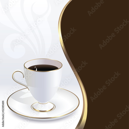Vintage card with coffee mug