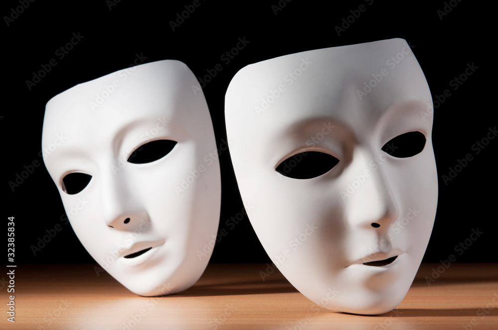 Masks with theatre concept Masks with theatre concept