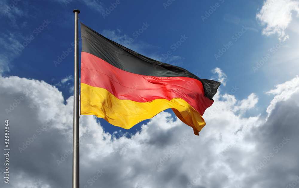 Naklejka premium flaga niemiec