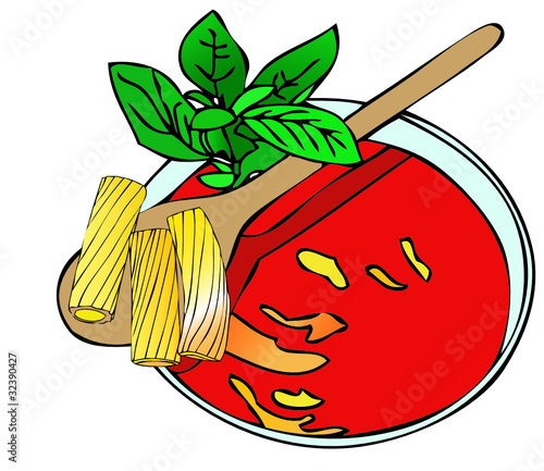 Pasta al sugo di pomodoro e basilico