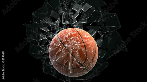 Basket ball breaking window