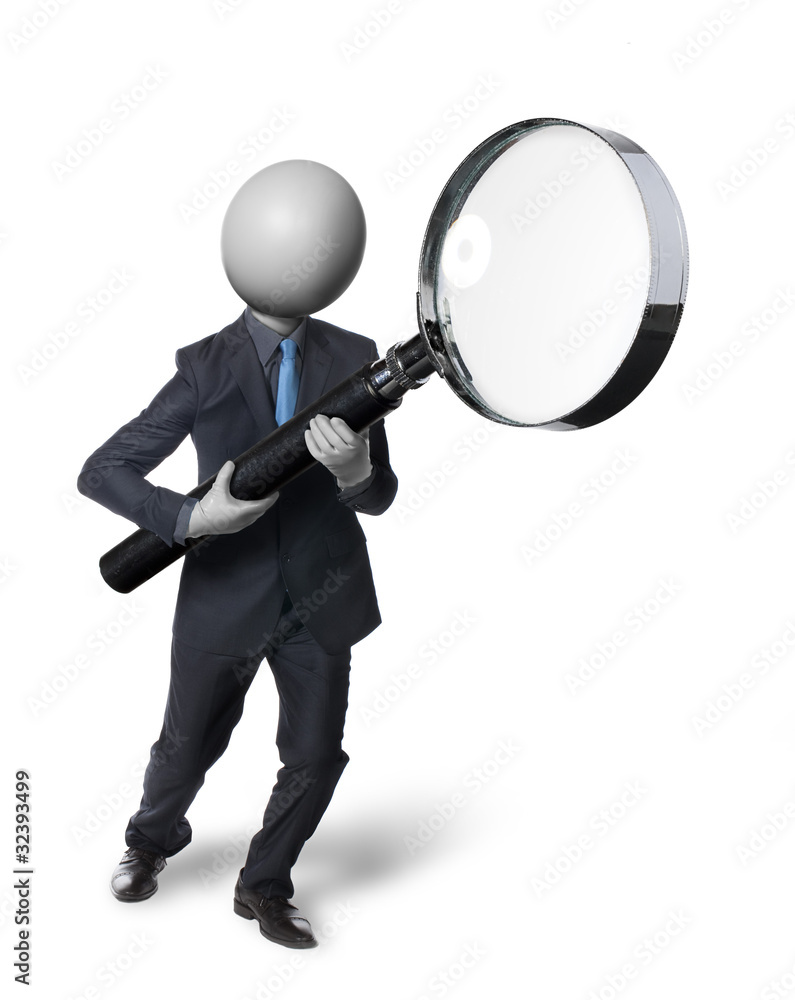 business à la loupe headman concept business à la loupe headman concept