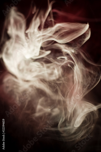 Tablou pe pânză strangely shaped puff of smoke on black
