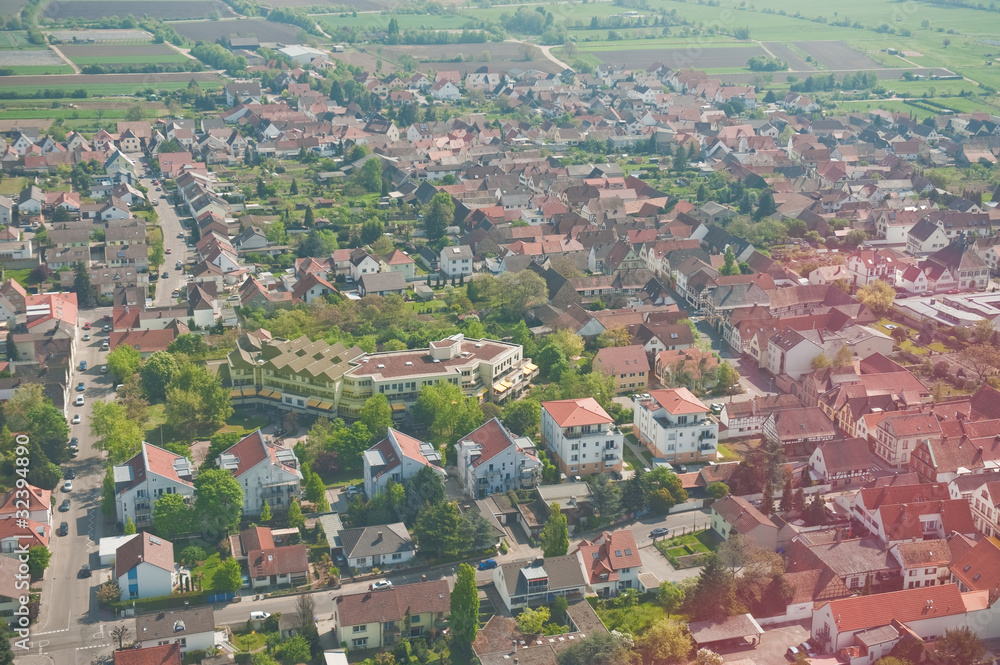 Luftaufnahme Mutterstadt Pfalz - Dorf