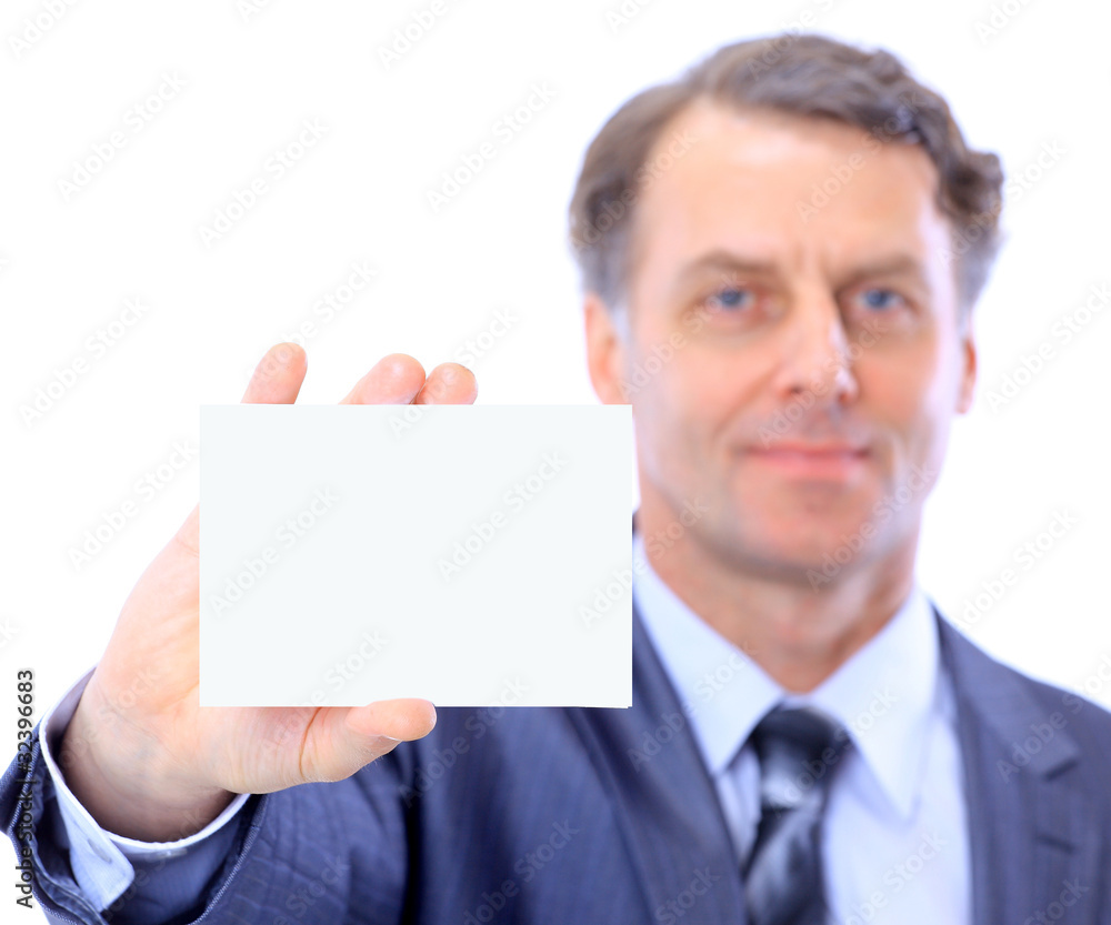 man handing a blank man handing a blank