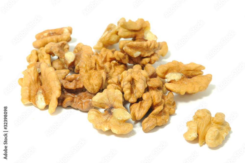 Walnuts Isolated on White Background Walnuts Isolated on White Background