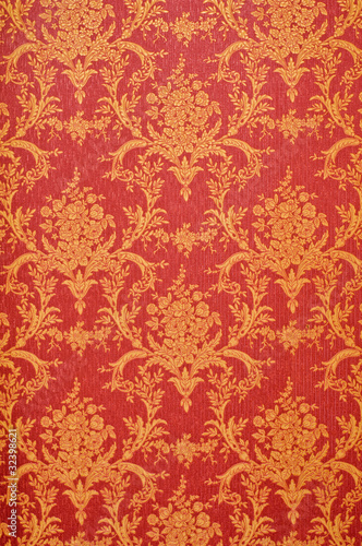 Red and golden floral pattern