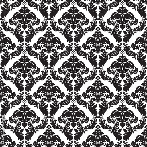 Seamless Damask pattern. Ve...