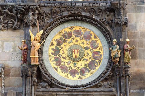 Old Astronomical Clock Detail,Old Town Square Town Hall,Prague
