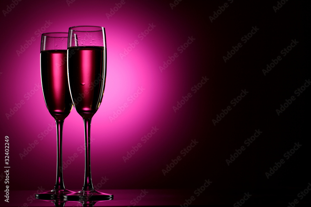 Pair of champagne flutes