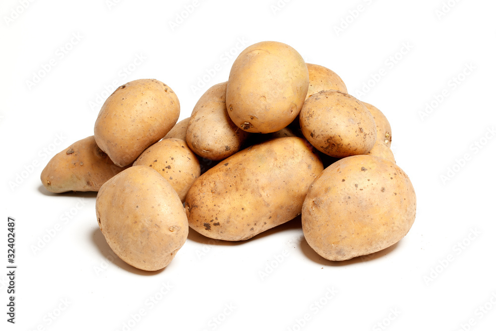 isolated potatoes isolated potatoes