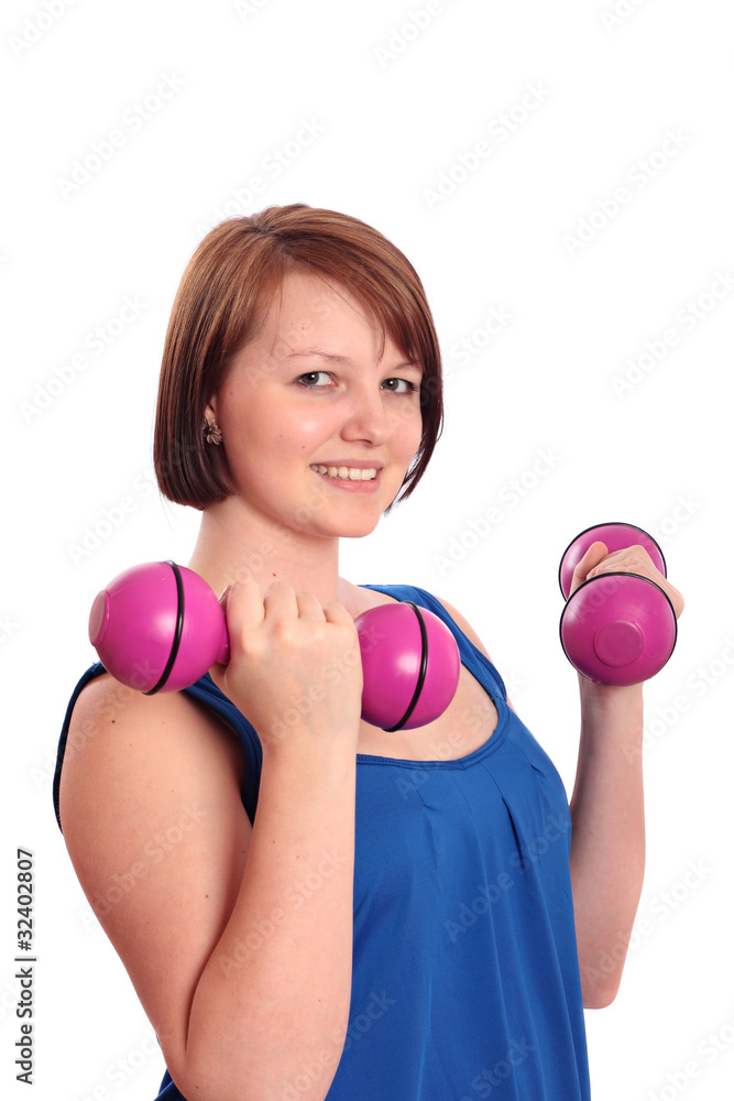 Prettty teenage girl exercising Prettty teenage girl exercising
