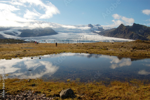 Glaciers and floating icebergs at Jokulsarlon Lagoon, Iceland