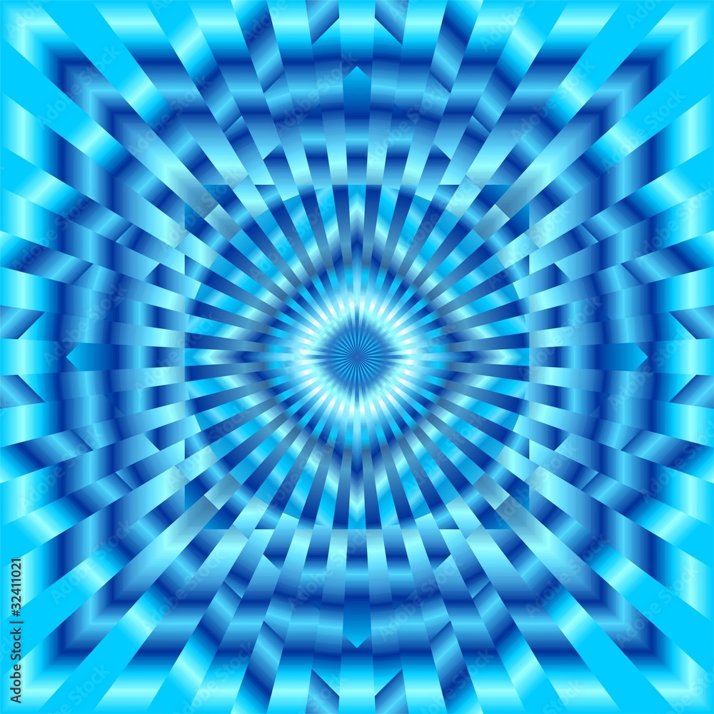 Fototapeta premium Ipnosi Ipnotico Blu Sfondo-Blue Hypnotic Background-Vector