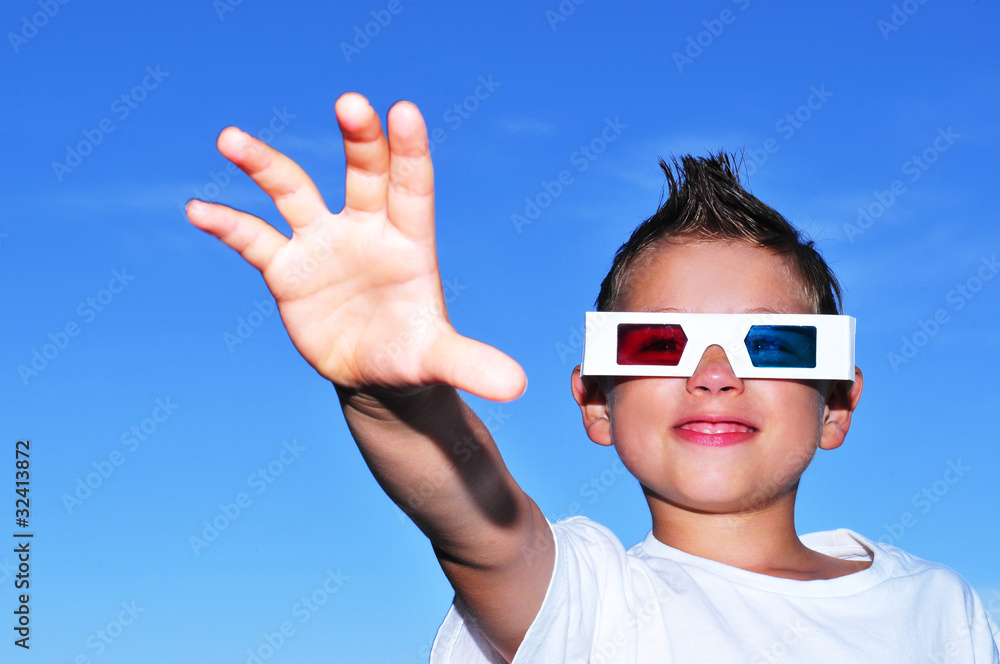 Boy in 3D glasses Boy in 3D glasses
