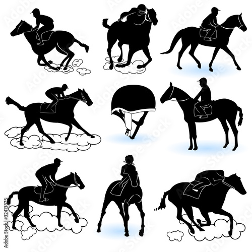 jockey silhouettes