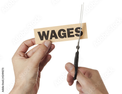 Quadro em tela a cut in wages