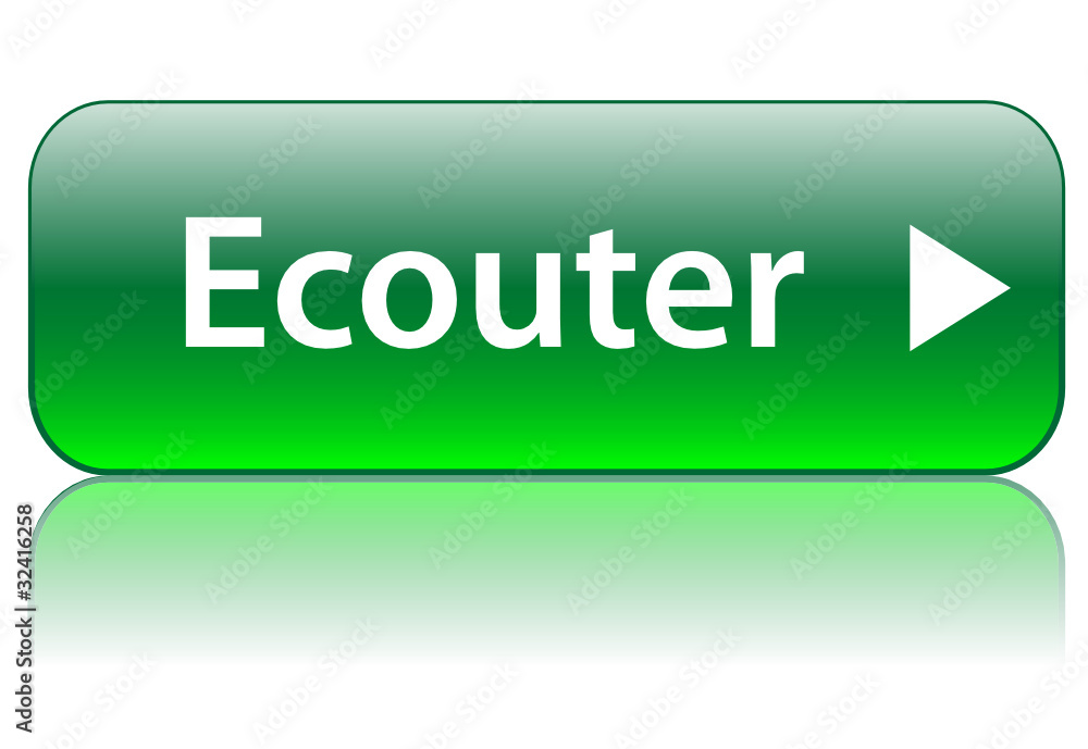 Bouton Web ECOUTER (audio radio live musique en direct lecture) Stock  Vector | Adobe Stock
