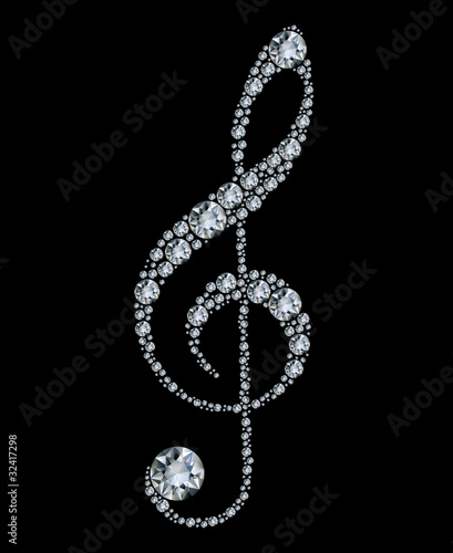 Diamond treble clef