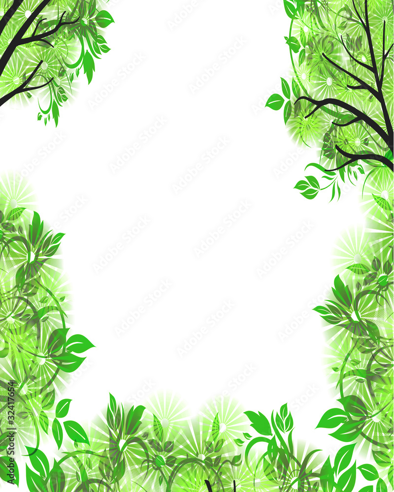 foliage frame with copyspace