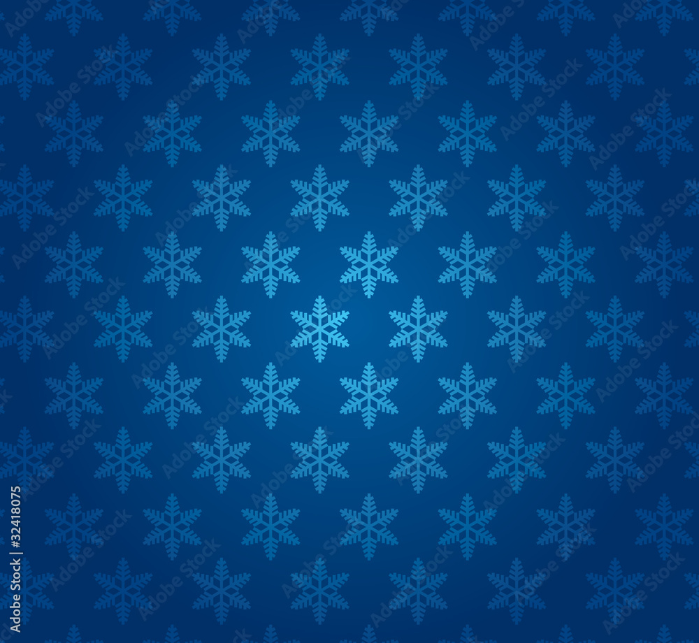 Snowflakes seamless pattern - vector background